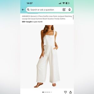 White Linen Matching Set